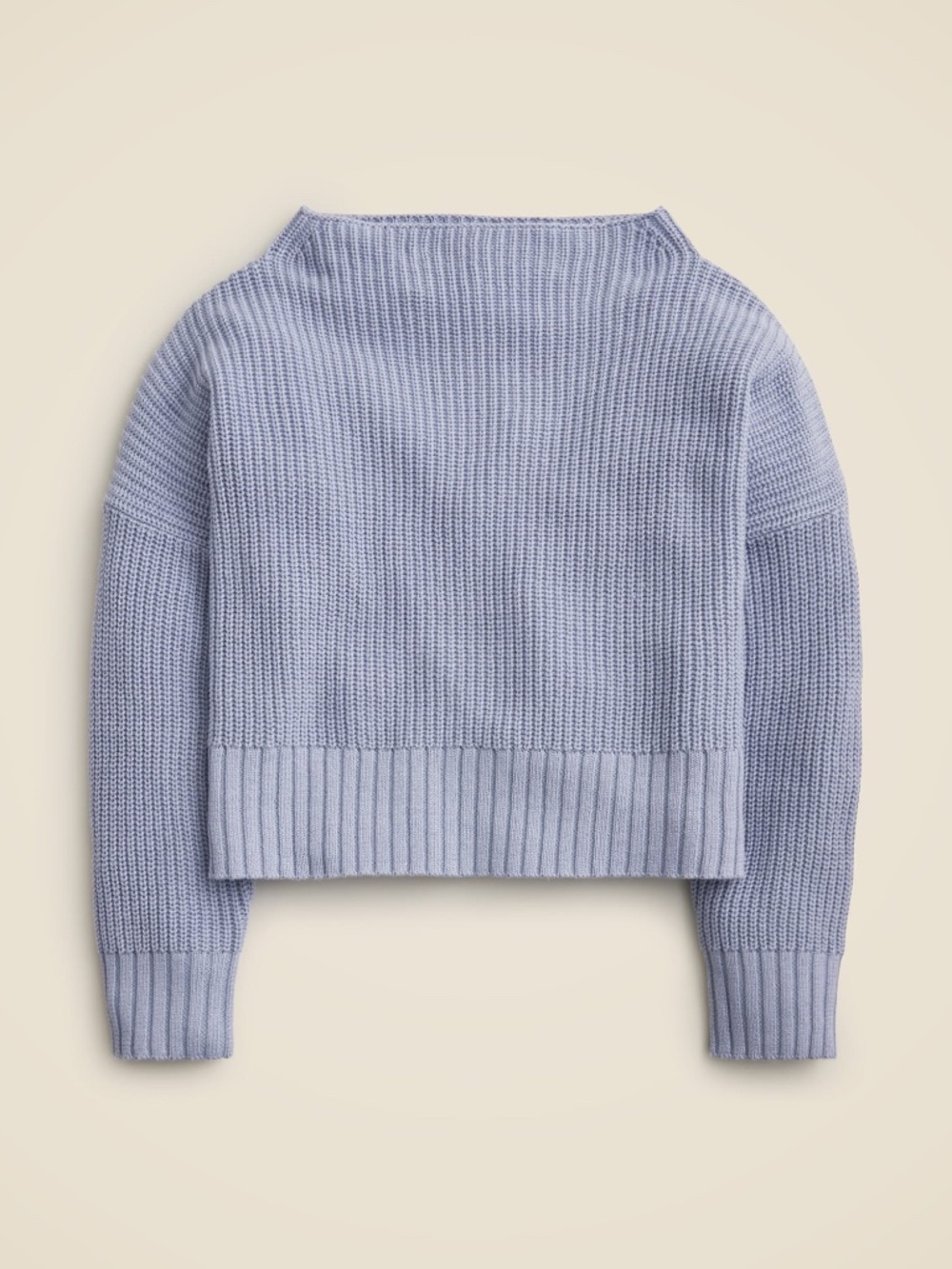 J. Crew Ribbed Funnelneck Sweater Lavender Lakeshore NWT
